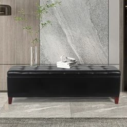 Budget 🥰 Adeco Contemporary Accent Bench Storage Ottoman Assembly Required 🧨