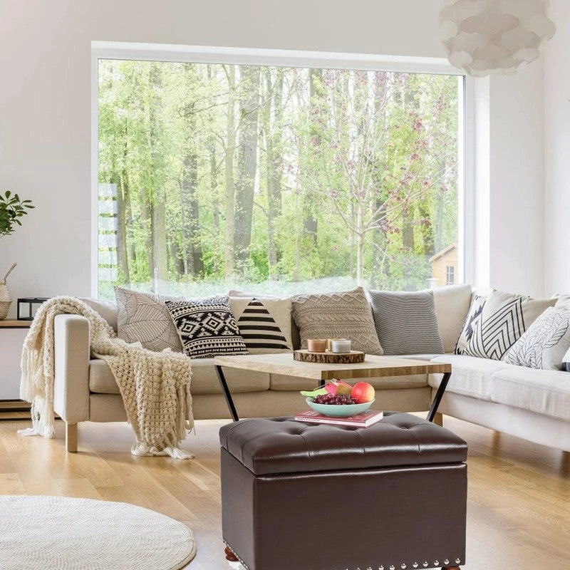 Budget ๐ Adeco Contemporary Bench Lift-top Storage Ottoman Brown ๐ 13 Budget ๐ Adeco Contemporary Bench Lift-top Storage Ottoman Brown ๐ - Image 11