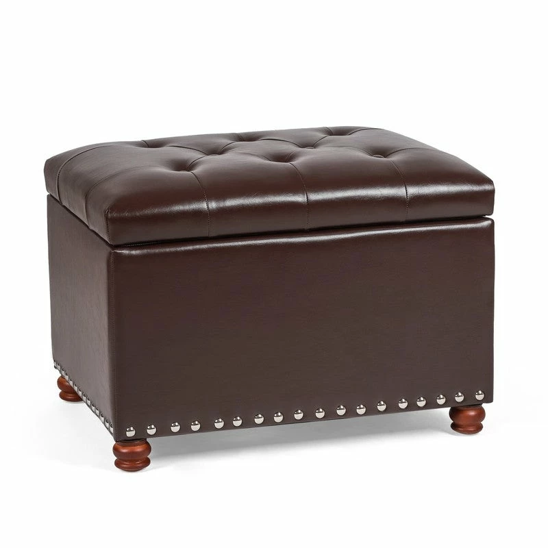 Budget ๐ Adeco Contemporary Bench Lift-top Storage Ottoman Brown ๐ 14 Budget ๐ Adeco Contemporary Bench Lift-top Storage Ottoman Brown ๐ - Image 12