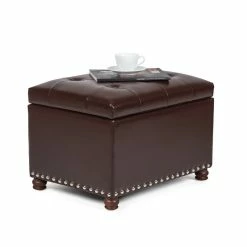 Budget ๐ Adeco Contemporary Bench Lift-top Storage Ottoman Brown ๐ 31 Budget ๐ Adeco Contemporary Bench Lift-top Storage Ottoman Brown ๐ -Adeco Shop Adeco Contemporary Bench Lift top Storage Ottoman 14