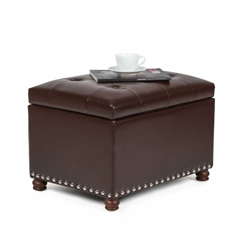 Budget ๐ Adeco Contemporary Bench Lift-top Storage Ottoman Brown ๐ 17 Budget ๐ Adeco Contemporary Bench Lift-top Storage Ottoman Brown ๐ - Image 15