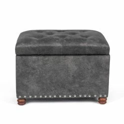 Budget ๐ Adeco Contemporary Bench Lift-top Storage Ottoman Brown ๐ 22 Budget ๐ Adeco Contemporary Bench Lift-top Storage Ottoman Brown ๐ -Adeco Shop Adeco Contemporary Bench Lift top Storage Ottoman 5