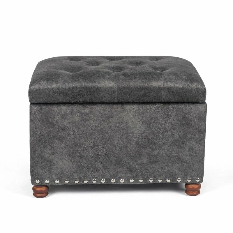 Budget ๐ Adeco Contemporary Bench Lift-top Storage Ottoman Brown ๐ 8 Budget ๐ Adeco Contemporary Bench Lift-top Storage Ottoman Brown ๐ - Image 6