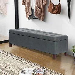 Flash Sale 💯 Adeco Contemporary Storage Ottoman Accent Bench Assembly Required 🎉 -Adeco Shop Adeco Contemporary Storage Ottoman Accent Bench Assembly Required 2