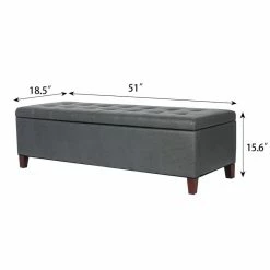 Flash Sale 💯 Adeco Contemporary Storage Ottoman Accent Bench Assembly Required 🎉 -Adeco Shop Adeco Contemporary Storage Ottoman Accent Bench Assembly Required 4