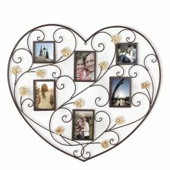 Discount 🔥 Adeco Heart-Shape 6 Picture Frame Collage With Scroll And Burlap 🔥 -Adeco Shop Adeco Decorative Black Iron Heart Shape 6 Opening Picture Frame Collage with Scroll and Burlap Flower Design bbaff5a1 06cf 4f08 8c67 89be0eee9ba0