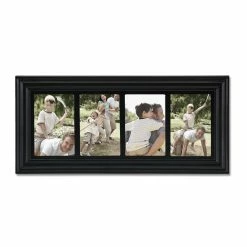 Cheapest 😉 Adeco Decorative Black Wood Divided, Wall Hanging Picture Photo Frame With 4 Openings 🧨 -Adeco Shop Adeco Decorative Black Wood Divided Wall Hanging Picture Photo Frame with 4 Openings 9030fec7 8963 463f 8da8 9afea296fb74