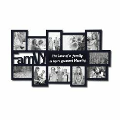 Deals 😉 Adeco Family Black Wood Decorative Collage Wall-hanging Photo Frame 👍 -Adeco Shop Adeco Decorative Black Wood Family Wall Hanging Collage 4x6 5x7 Photo Frame with 11 Openings e9b511de edd8 4f97 8bb6 d06534170fca