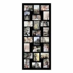 Promo 🔥 Adeco Decorative Black Wood Wall Hanging Picture Photo Frame With 24 4x6-inch Openings 😍 -Adeco Shop Adeco Decorative Black Wood Wall Hanging Picture Photo Frame with 24 4x6 inch Openings 1