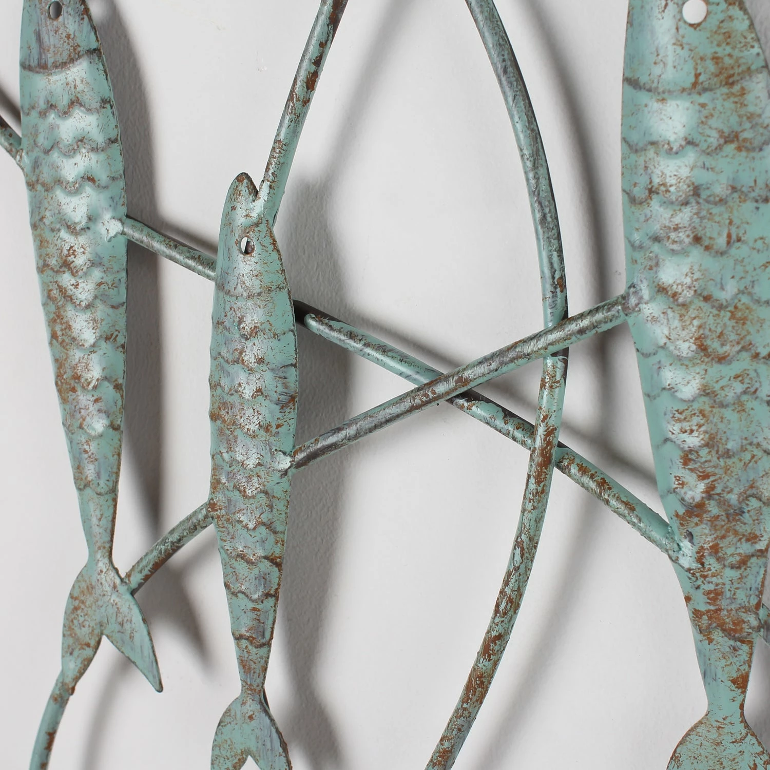 Buy ✨ Adeco Decorative Distressed Blue Iron School Of Fish Wall Decor ⭐ 4 Buy ✨ Adeco Decorative Distressed Blue Iron School Of Fish Wall Decor ⭐ - Image 2