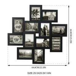 Coupon 👏 Adeco Decorative Wall Wood Hanging Photo Frame 12- 4 X 6 Inch Openings 🎁 -Adeco Shop Adeco Decorative Wall Wood Hanging Photo Frame 12 4 x 6 Inch Openings 4