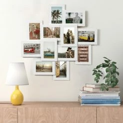 Deals 😍 Adeco Decorative Wood Wall Hanging Photo Frame 12- 4 X 6 Inch Openings ⌛