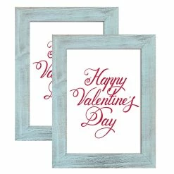 Best Sale 🛒 Adeco Distressed Natural Wood Picture Frame Set Of 6 -sky Blue 🥰 -Adeco Shop Adeco Distressed Natural Wood Picture Frame 12