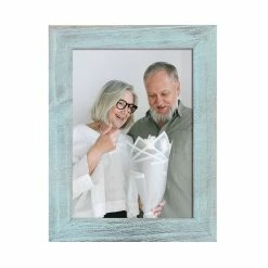 Best Sale 🛒 Adeco Distressed Natural Wood Picture Frame Set Of 6 -sky Blue 🥰 -Adeco Shop Adeco Distressed Natural Wood Picture Frame 2