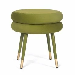 Budget 🎉 Adeco Double Layer Flannel Round Footrest Stool Ottoman Modern Vanity 💯 -Adeco Shop Adeco Double Layer Flannel Round Footrest Stool Ottoman Modern Vanity 8