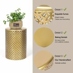 Cheap 🎉 Adeco End Tables Set Of 2 Round Coffee Tables Nightstands Stools - Set Of 2 😉 -Adeco Shop Adeco End Tables Set of 2 Round Coffee Tables Nightstands Stools 6