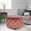 Wholesale ✨ Adeco Round Storage, Fabric Foot Rest And Seat ❤️ 2 Wholesale ✨ Adeco Round Storage, Fabric Foot Rest And Seat ❤️ -Adeco Shop Adeco FT0276 RED Round Storage2C Fabric Foot Rest and Seat2C Wood Legs2C Height 18 Inch Ottomans 26 Storage Ottomans 28RED29
