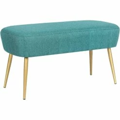 Flash Sale ❤️ Adeco Fabric Bedroom Bench End Bed Ottoman Bench With Golden Metal Leg ✔️ 18 Flash Sale ❤️ Adeco Fabric Bedroom Bench End Bed Ottoman Bench With Golden Metal Leg ✔️ -Adeco Shop Adeco Fabric Bedroom Bench End Bed Ottoman Bench with Golden Metal Leg 7