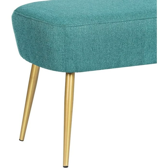 Flash Sale ❤️ Adeco Fabric Bedroom Bench End Bed Ottoman Bench With Golden Metal Leg ✔️ 11 Flash Sale ❤️ Adeco Fabric Bedroom Bench End Bed Ottoman Bench With Golden Metal Leg ✔️ - Image 9
