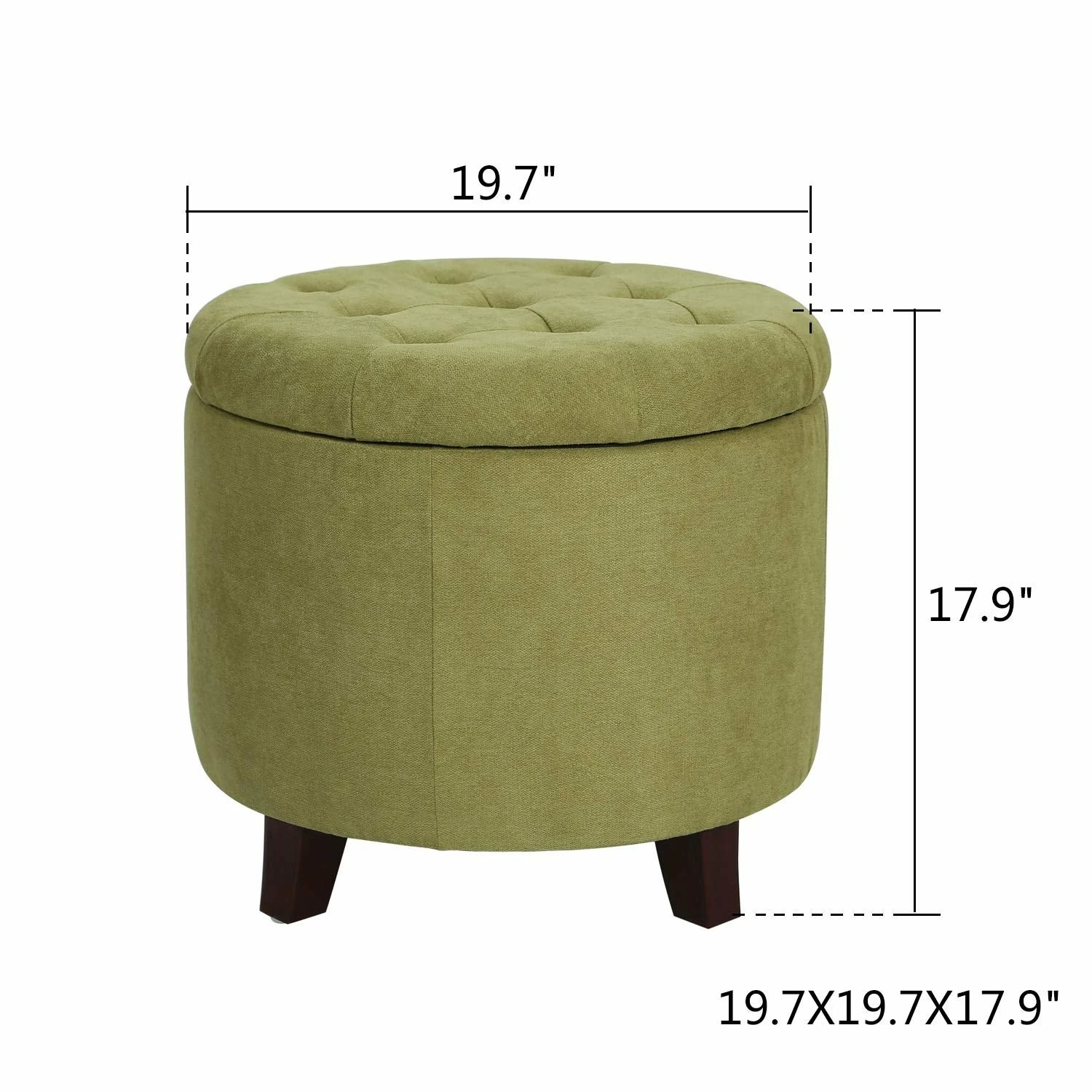 Best deal 🔔 Adeco Round Button-tufted Lift-top Storage Ottoman 🔔 6 Best deal 🔔 Adeco Round Button-tufted Lift-top Storage Ottoman 🔔 - Image 4