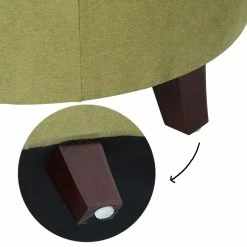 Best deal 🔔 Adeco Round Button-tufted Lift-top Storage Ottoman 🔔 13 Best deal 🔔 Adeco Round Button-tufted Lift-top Storage Ottoman 🔔 -Adeco Shop Adeco Fabric Cushion Round Button Tufted Lift Top Storage Ottoman Footstool2C Height 17 Inches Kiwi 5