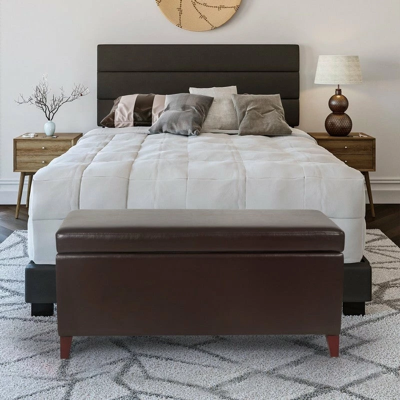 Deals ⭐ Adeco Fabric Design Rectangular Tufted Lift Top Storage Ottoman Bench 👍 4 Deals ⭐ Adeco Fabric Design Rectangular Tufted Lift Top Storage Ottoman Bench 👍 - Image 2