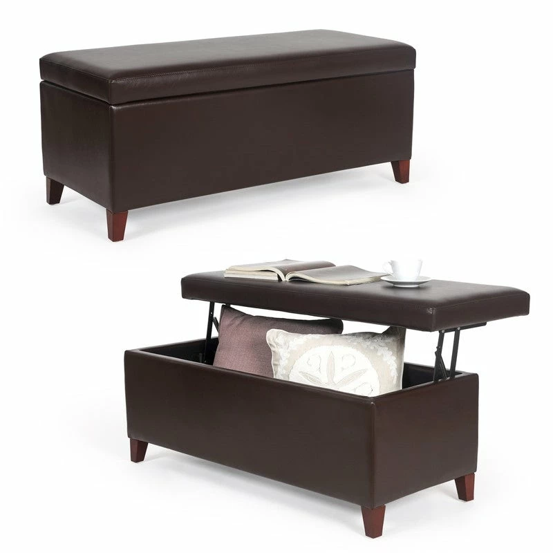 Deals ⭐ Adeco Fabric Design Rectangular Tufted Lift Top Storage Ottoman Bench 👍 6 Deals ⭐ Adeco Fabric Design Rectangular Tufted Lift Top Storage Ottoman Bench 👍 - Image 4