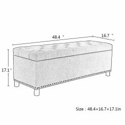 Coupon โ๏ธ Adeco 46" Tufted Lift-top Storage Ottoman Bench ๐งจ 10 Coupon โ๏ธ Adeco 46" Tufted Lift-top Storage Ottoman Bench ๐งจ -Adeco Shop Adeco Fabric Lightweight Design Rectangular Tufted Lift Top Storage Ottoman Bench Footstool