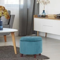 Brand new ๐ Adeco Cylindrical Button-tufted Lift-top Storage Ottoman Beige ๐ฏ 31 Brand new ๐ Adeco Cylindrical Button-tufted Lift-top Storage Ottoman Beige ๐ฏ -Adeco Shop Adeco Fabric Round Button Tufted Lift Top Storage Ottoman Footstool 14