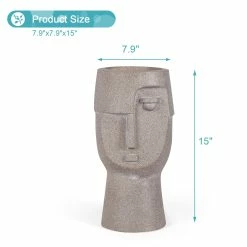 Best Sale 🧨 Adeco Face Planters Pots Flower Head Planter With Drainage Hole Brown 😉 -Adeco Shop Adeco Face Planters Pots Flower Head Planter with Drainage Hole 2