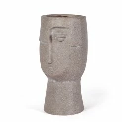 Best Sale 🧨 Adeco Face Planters Pots Flower Head Planter With Drainage Hole Brown 😉 -Adeco Shop Adeco Face Planters Pots Flower Head Planter with Drainage Hole 3