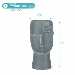 Best Sale 🧨 Adeco Face Planters Pots Flower Head Planter With Drainage Hole Brown 😉 -Adeco Shop Adeco Face Planters Pots Flower Head Planter with Drainage Hole 6