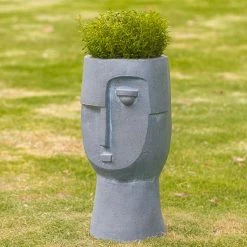 Best Sale 🧨 Adeco Face Planters Pots Flower Head Planter With Drainage Hole Brown 😉 -Adeco Shop Adeco Face Planters Pots Flower Head Planter with Drainage Hole 8