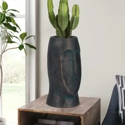 Outlet 😉 Adeco Face Planters Pots With Drainage Hole Black 👍 -Adeco Shop Adeco Face Planters Pots with Drainage Hole 10