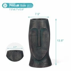 Outlet 😉 Adeco Face Planters Pots With Drainage Hole Black 👍 -Adeco Shop Adeco Face Planters Pots with Drainage Hole 11