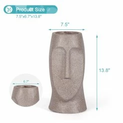 Outlet 😉 Adeco Face Planters Pots With Drainage Hole Black 👍 -Adeco Shop Adeco Face Planters Pots with Drainage Hole 3