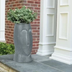 Outlet 😉 Adeco Face Planters Pots With Drainage Hole Black 👍 -Adeco Shop Adeco Face Planters Pots with Drainage Hole 5
