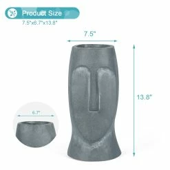 Outlet 😉 Adeco Face Planters Pots With Drainage Hole Black 👍 -Adeco Shop Adeco Face Planters Pots with Drainage Hole 6