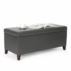 Cheap ✨ Adeco Faux Leather Tufted Lift Top Storage Ottoman Bench Footstool ⭐ 18 Cheap ✨ Adeco Faux Leather Tufted Lift Top Storage Ottoman Bench Footstool ⭐ -Adeco Shop Adeco Faux Leather Tufted Lift Top Storage Ottoman Bench Footstool 5