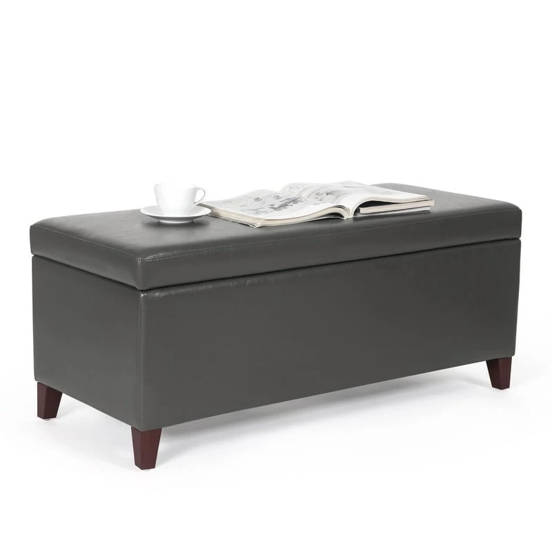 Cheap ✨ Adeco Faux Leather Tufted Lift Top Storage Ottoman Bench Footstool ⭐ 8 Cheap ✨ Adeco Faux Leather Tufted Lift Top Storage Ottoman Bench Footstool ⭐ - Image 6
