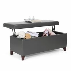 Cheap ✨ Adeco Faux Leather Tufted Lift Top Storage Ottoman Bench Footstool ⭐ 19 Cheap ✨ Adeco Faux Leather Tufted Lift Top Storage Ottoman Bench Footstool ⭐ -Adeco Shop Adeco Faux Leather Tufted Lift Top Storage Ottoman Bench Footstool 6