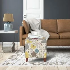Hot Sale ๐ Adeco Floral Printed Linen Cube Storage Ottoman Footrest Footstool Multi โค๏ธ 16 Hot Sale ๐ Adeco Floral Printed Linen Cube Storage Ottoman Footrest Footstool Multi โค๏ธ -Adeco Shop Adeco Floral Printed Linen Cube Storage Ottoman Footrest Footstool 2