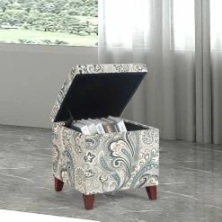 Hot Sale ๐ Adeco Floral Printed Linen Cube Storage Ottoman Footrest Footstool Multi โค๏ธ 23 Hot Sale ๐ Adeco Floral Printed Linen Cube Storage Ottoman Footrest Footstool Multi โค๏ธ -Adeco Shop Adeco Floral Printed Linen Cube Storage Ottoman Footrest Footstool 9