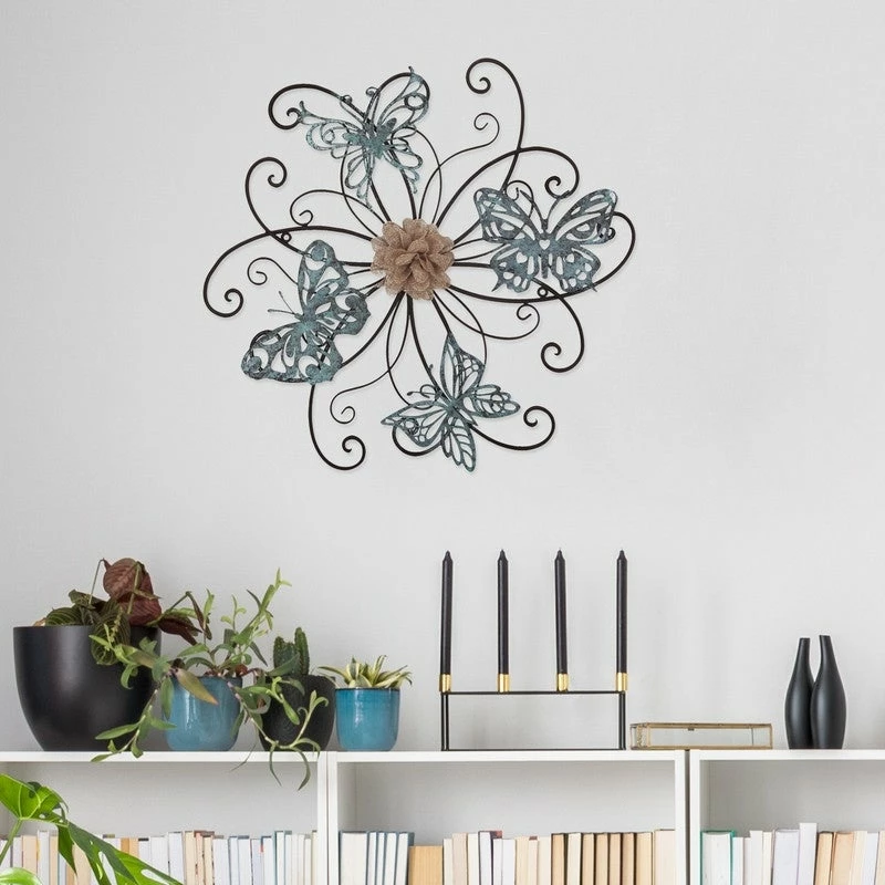 Outlet π― Adeco Flower And Butterfly Urban Design Metal Wall Decor Home Art β 7 Outlet π― Adeco Flower And Butterfly Urban Design Metal Wall Decor Home Art β - Image 5