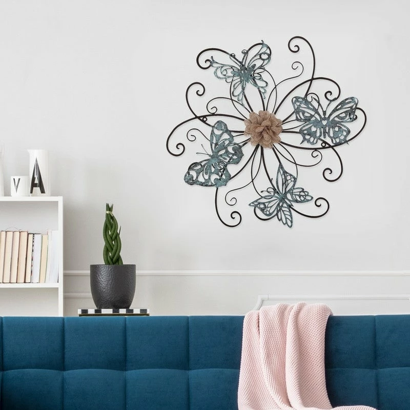 Outlet π― Adeco Flower And Butterfly Urban Design Metal Wall Decor Home Art β 9 Outlet π― Adeco Flower And Butterfly Urban Design Metal Wall Decor Home Art β - Image 7