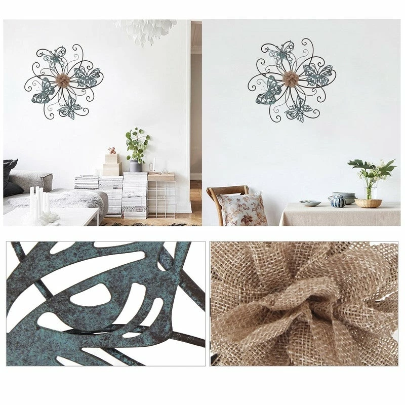 Outlet π― Adeco Flower And Butterfly Urban Design Metal Wall Decor Home Art β 10 Outlet π― Adeco Flower And Butterfly Urban Design Metal Wall Decor Home Art β - Image 8