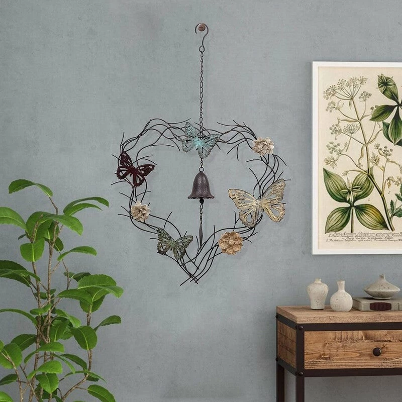 Brand new 🌟 Adeco Flower And Butterfly Wind Chimes Metal Wall Hanging Decor 💯 4 Brand new 🌟 Adeco Flower And Butterfly Wind Chimes Metal Wall Hanging Decor 💯 - Image 2