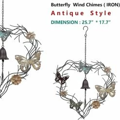 Brand new 🌟 Adeco Flower And Butterfly Wind Chimes Metal Wall Hanging Decor 💯 8 Brand new 🌟 Adeco Flower And Butterfly Wind Chimes Metal Wall Hanging Decor 💯 -Adeco Shop Adeco Flower and Butterfly Wind Chimes Metal Wall Hanging Decor 2