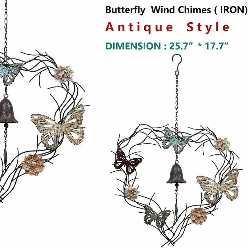Brand new 🌟 Adeco Flower And Butterfly Wind Chimes Metal Wall Hanging Decor 💯 5 Brand new 🌟 Adeco Flower And Butterfly Wind Chimes Metal Wall Hanging Decor 💯 - Image 3