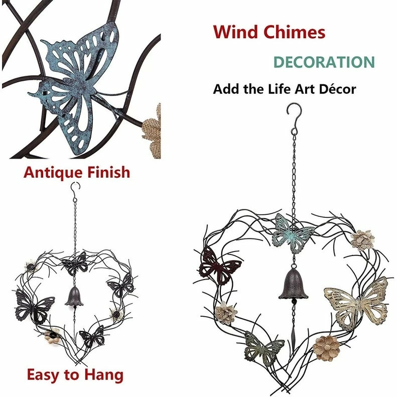 Brand new 🌟 Adeco Flower And Butterfly Wind Chimes Metal Wall Hanging Decor 💯 6 Brand new 🌟 Adeco Flower And Butterfly Wind Chimes Metal Wall Hanging Decor 💯 - Image 4